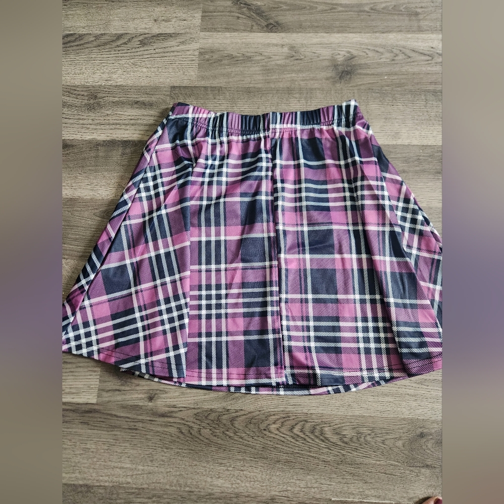 Romwe pink plaid shirt